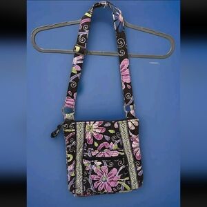 Vera Bradley Handbag Tote Shoulder Cotton Size Medium Bag Flowers EUC